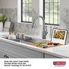 45&rdquo; Workstation Undermount Single Bowl 16 Gauge Stainless Steel Kitchen Sink with 2-Tier&nbsp;WorkFlow&trade; Ledge and Accessories